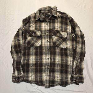 Canyon Guide Outfitters Medium Men's Snap Quilted Flannel Brown Plaid